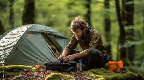 Nature's Guardians: Sustainable Explorers Camping in the Wild