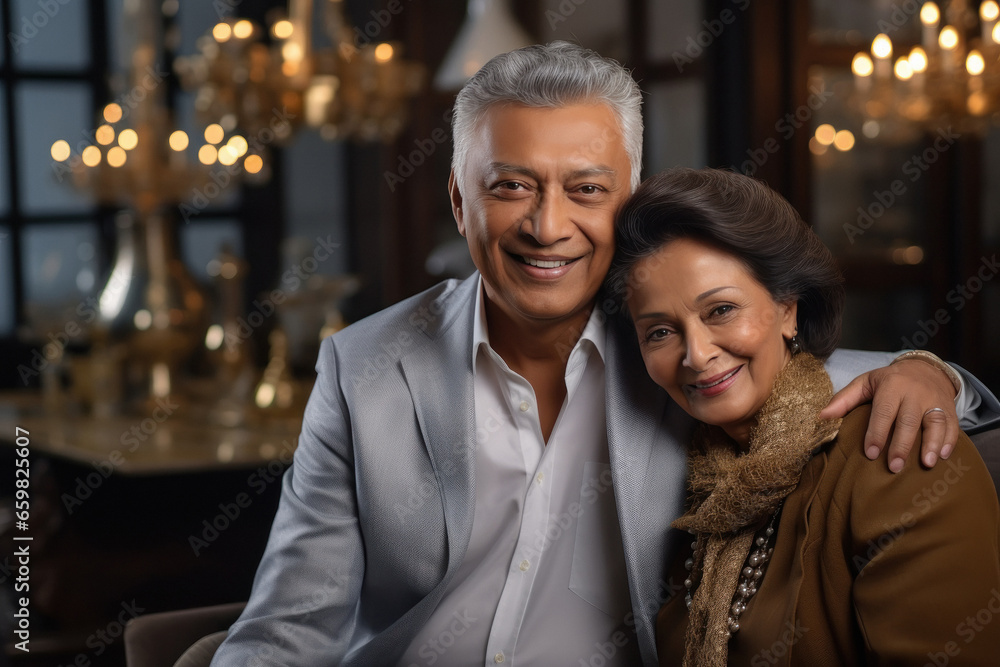 Senior couple standing together at home Senior couple standing together at home