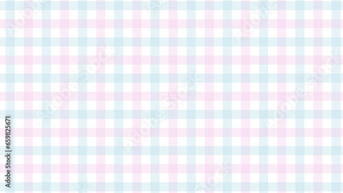 Pink and blue plaid fabric texture as a background