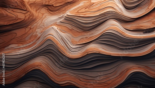 Wavy pattern inspired by the layers of sedimentary rock, wavy abstract background