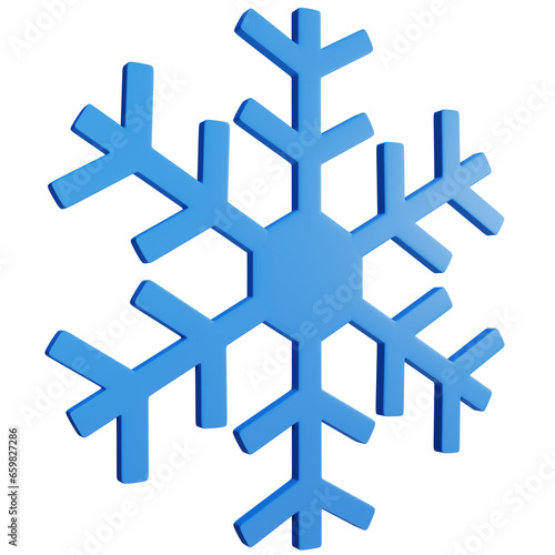 PNG Image of 3D rendering object of snowflake illustration