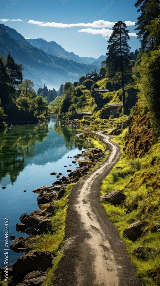 Fototapeta premium Road , wallpaper for mobile pictures, Background HD