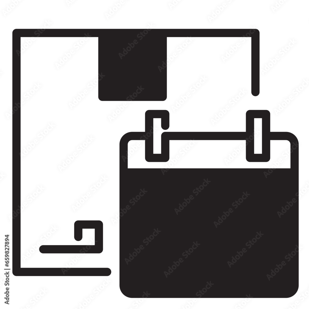 Box Calendar Solid Icon Box Calendar Solid Icon