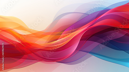 Abstract colorful background with smooth wavy lines. Vector illustration. 