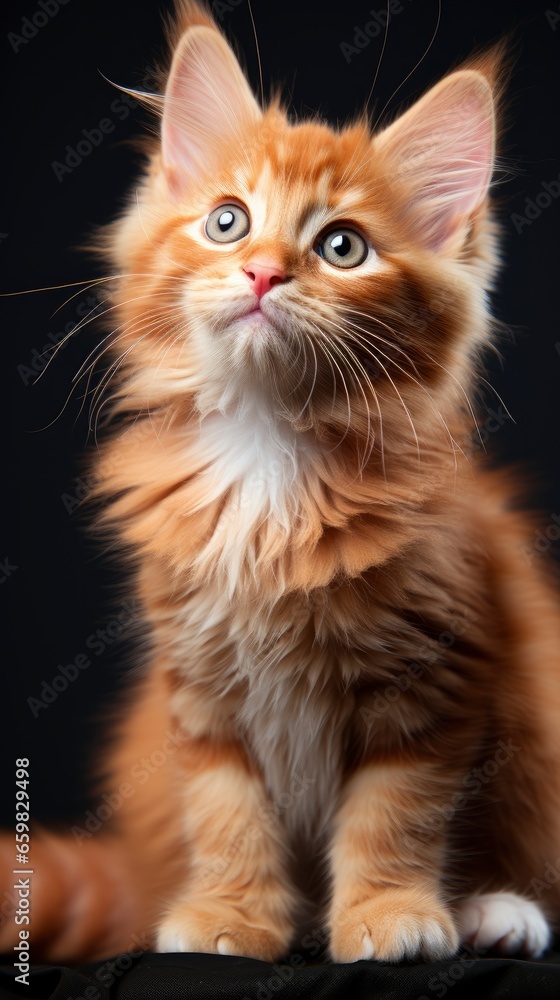 Cute Cavai Fluffy red cat , wallpaper for mobile pictures, Background HD
