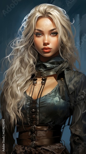 Female Drow With Dark Tan Skin and brown hair, wallpaper for mobile pictures, Background HD