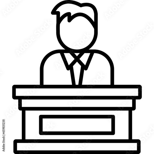 10 - Panel of judges Line Icon