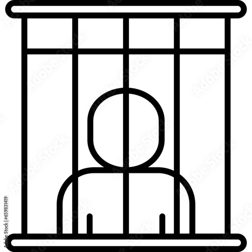 20 - Arrested Criminal Line Icon