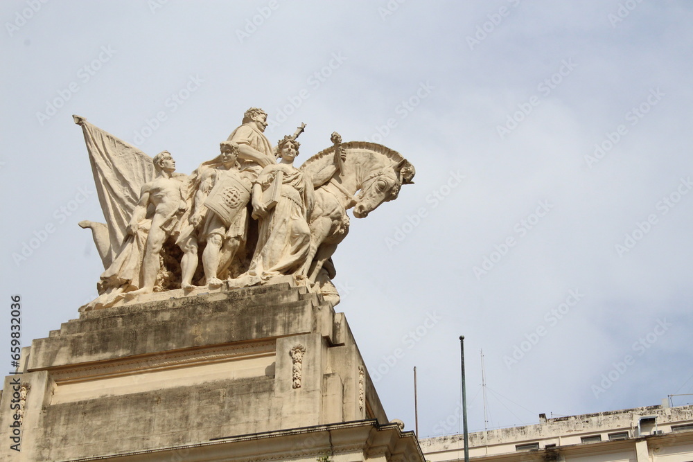 Obraz premium Political Brazilian Palace Statue Background