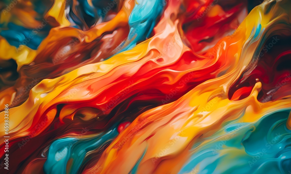 Fototapeta premium Abstract paintings with vivid colors (JPG 300Dpi 12000x7200)