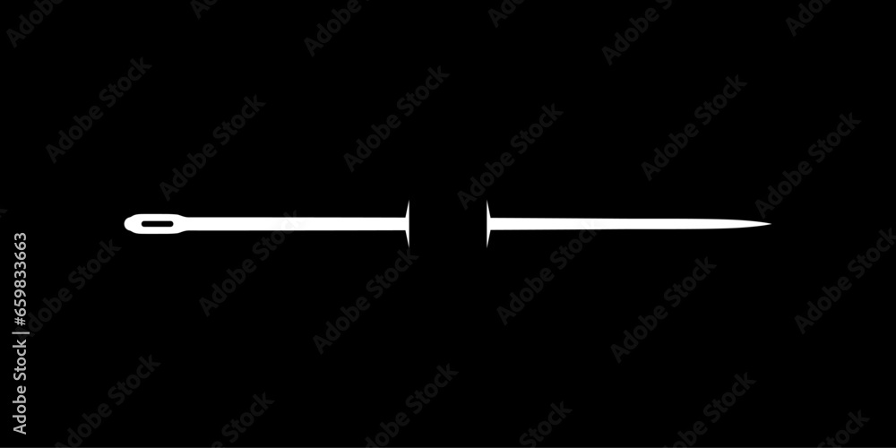 Needle Silhouette, can use for Art Illustration, Logo Gram, Logo Type, Pictogram, Website, Apps, or Graphic Design Element. Vector Illustration Needle Silhouette, can use for Art Illustration, Logo Gram, Logo Type, Pictogram, Website, Apps, or Graphic Design Element. Vector Illustration