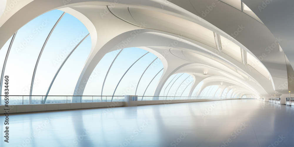 Obraz premium modern airport architecture interior