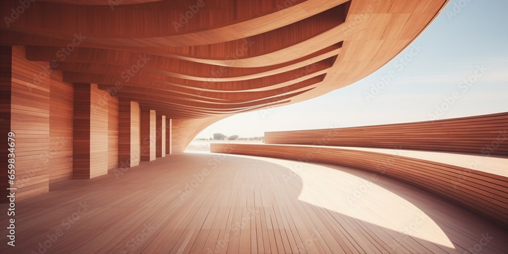 modern wooden style architecture
