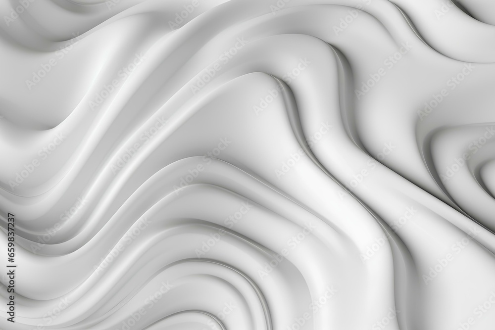 Obraz premium Dynamic abstract backdrop with sinuous white lines. Bright 3D illustration. generative AI