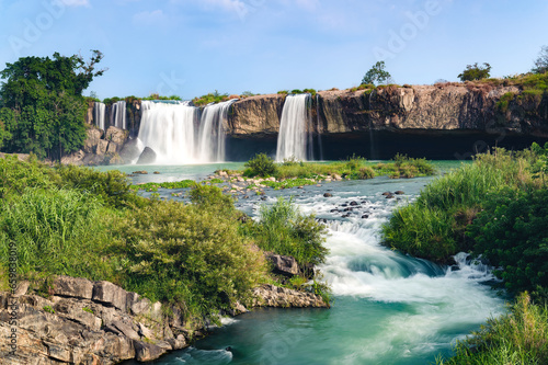 Landscape of Dray Nul waterfall in Dak Lak province, Vietnam. This is a famous tourist attraction in the highlands of Vietnam photo