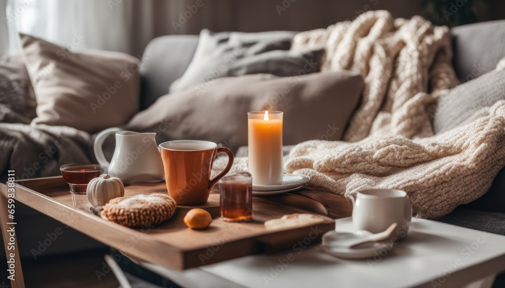 Cozy Morning in the Living Room