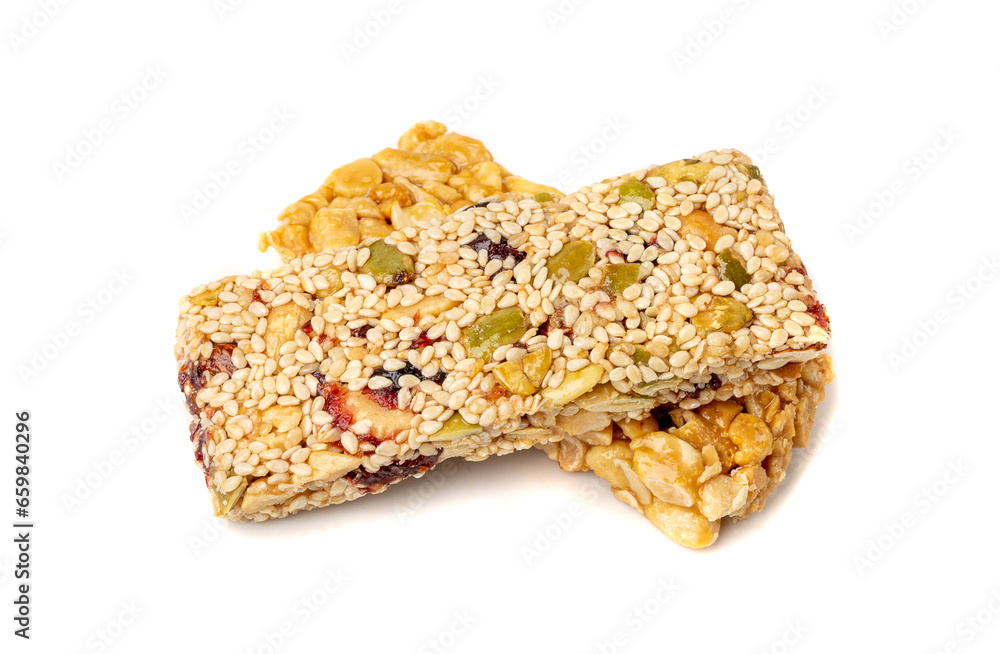 Nut Bar Isolated, Energy Snack with Nuts, Chocolate Muesli Dessert, Protein Candy Bar, Fitness Breakfast Nut Bar Isolated, Energy Snack with Nuts, Chocolate Muesli Dessert, Protein Candy Bar, Fitness Breakfast
