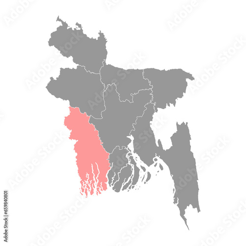 Khulna division map  administrative division of Bangladesh.