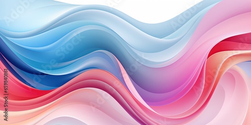Illustration of colorful abstract background with pink and blue multicolored wavy surfaces