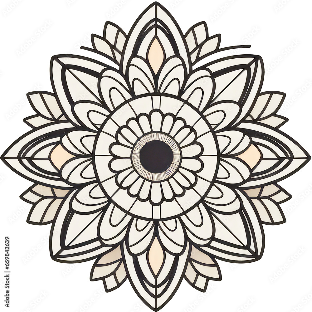 Single flower doodle, pastel color, geometric shape, geometric style Single flower doodle, pastel color, geometric shape, geometric style