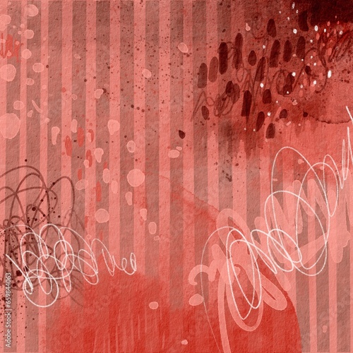 Digital hand painted art with a colorful fall color background. Vertical stripes.