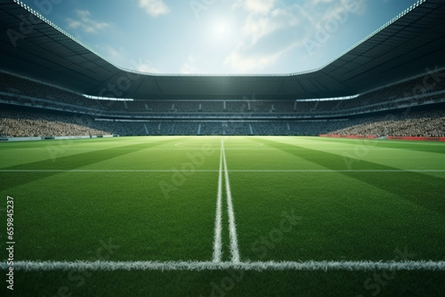 lawn in beautiful football stadium © Salawati