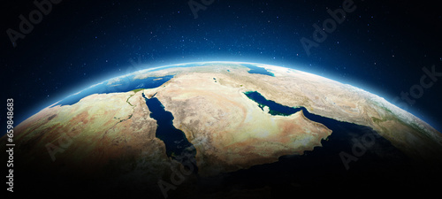 Fototapeta Naklejka Na Ścianę i Meble -  Middle East - planet Earth