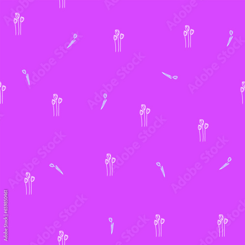 Hand drawn pink tulip seamless pattern.Botanical illustration for home decor, interior design, wallpaper, kids fashion, print for cover design,packaging paper. Abstract flower print.