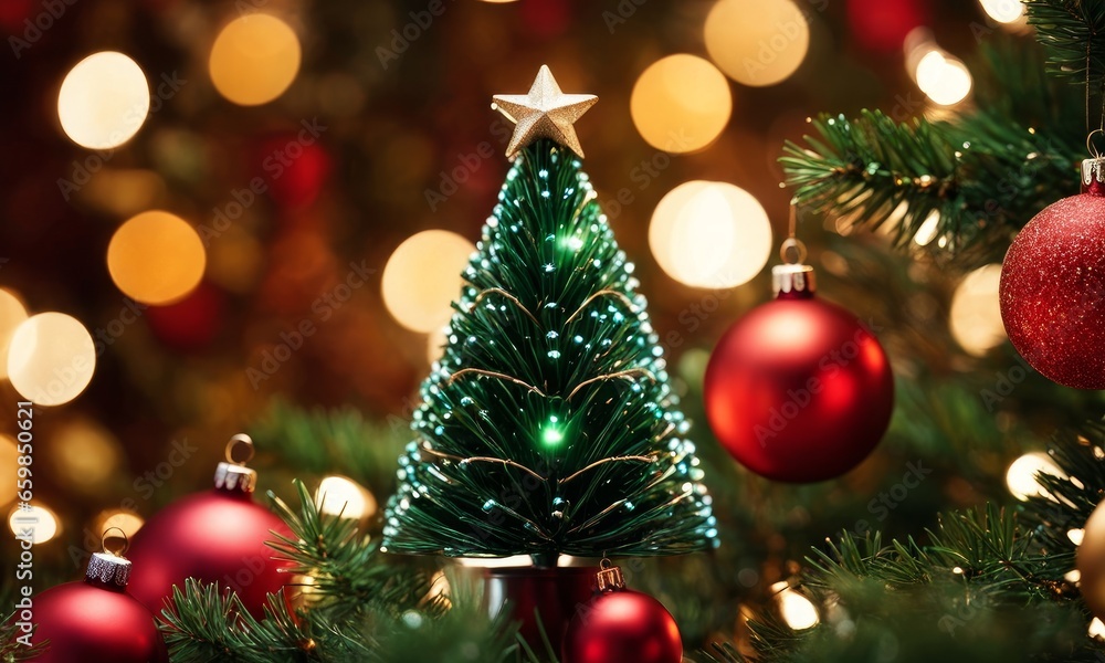 Macro christmas tree background, Generative AI Macro christmas tree background, Generative AI
