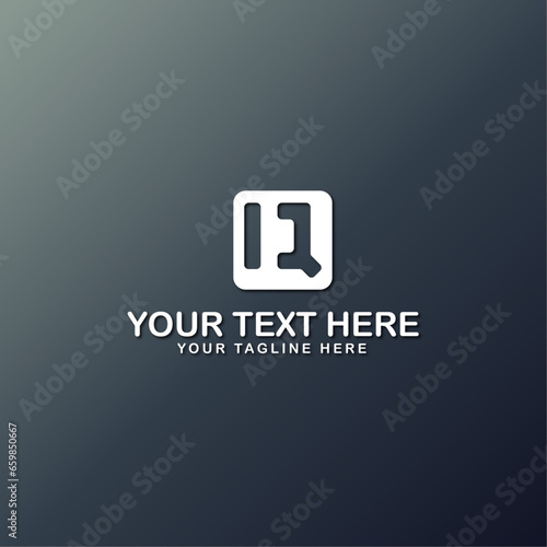 The Best Design iq logo unique modern minimalist simple creative abstract and vector
