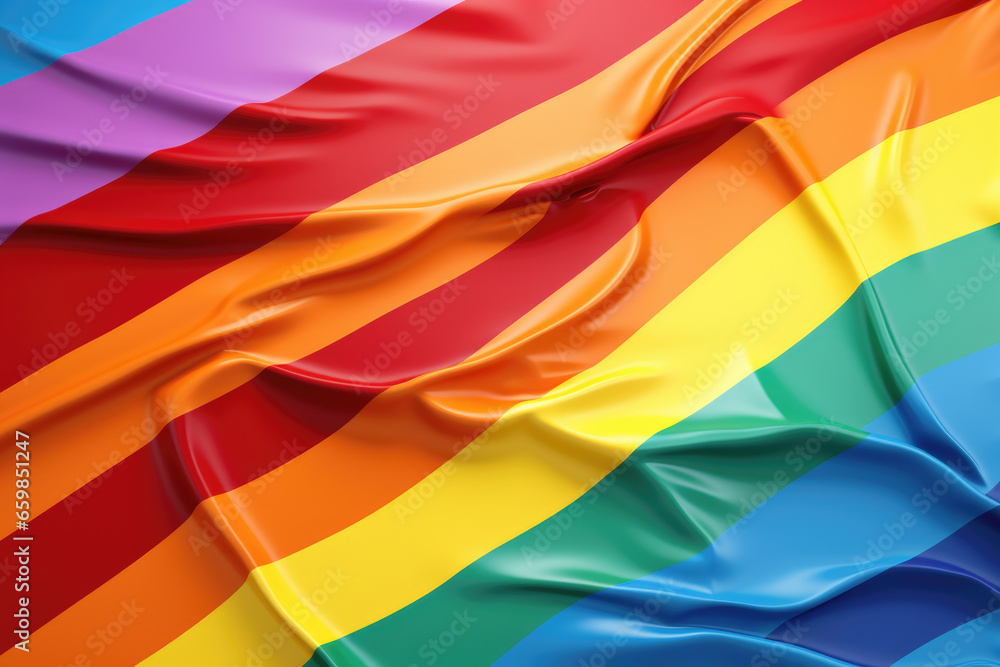 Close-up view of vibrant rainbow colored cloth. Perfect for adding pop of color to any project or design. Close-up view of vibrant rainbow colored cloth. Perfect for adding pop of color to any project or design.