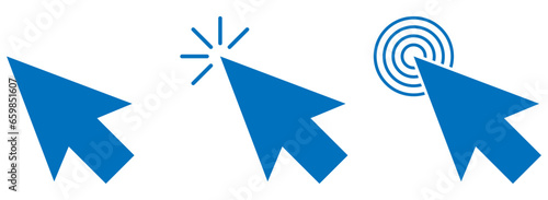 マウスカーソル アイコンセット 青