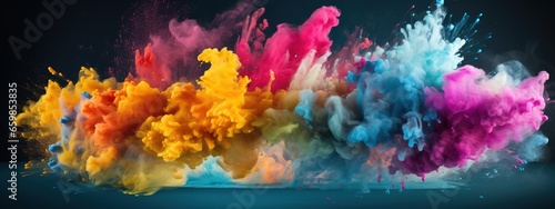 a colorful explosion of powder © Verso