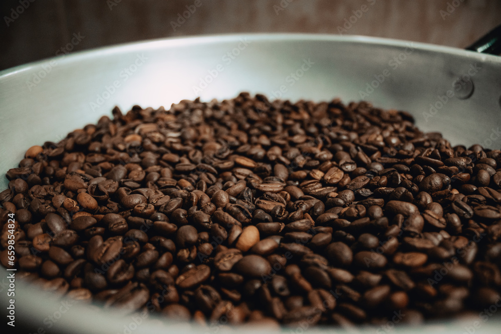 Fototapeta premium Freshly Roasted Coffee Beans 