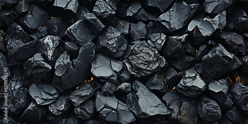 luxurious rough raw black lava rock background texture © Basit