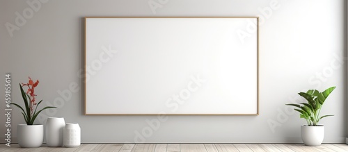 Empty frame in modern interior design created in ing