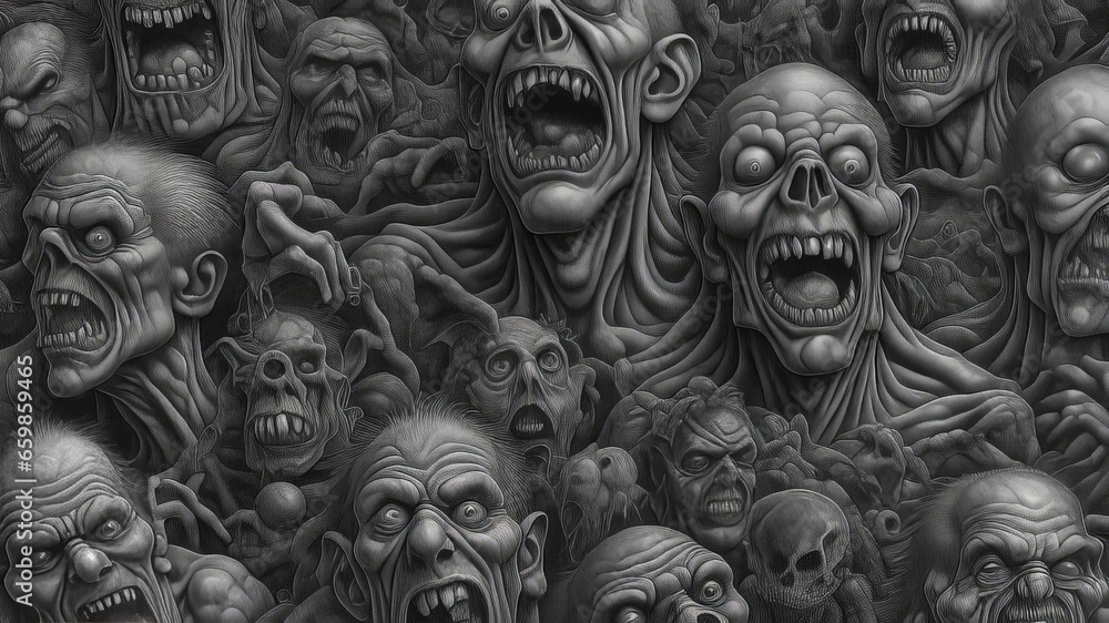 Fototapeta premium a picture of hellish fear and horror