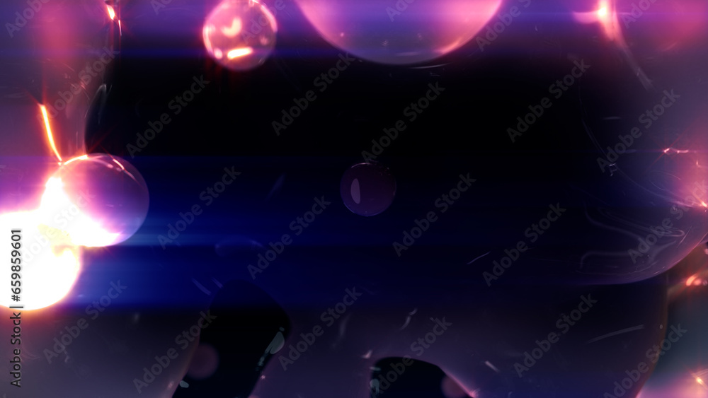 fashion pink transparent film bulbs with intensive shine - abstract 3D illustration