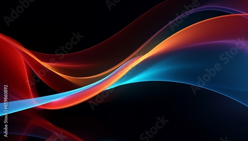 Abstract wave design with a fusion of geometric background