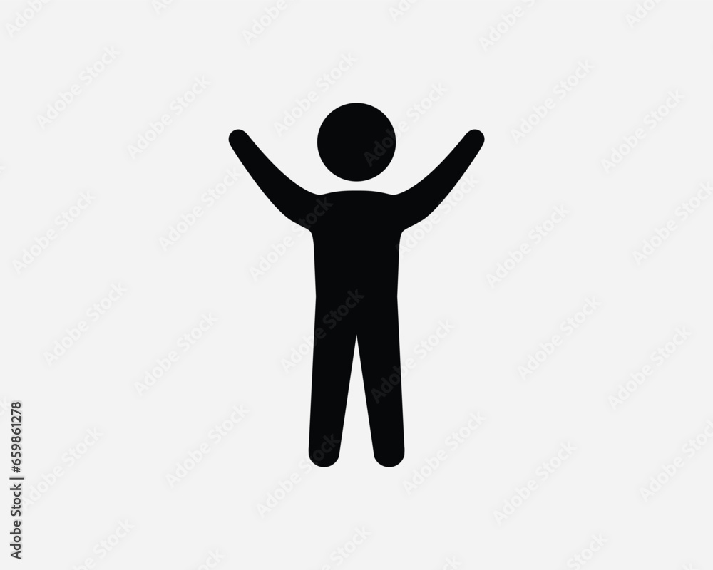 Child Icon Young Happy Kid Small Children Raise Hands Arm Hand Celebrate Joy Stick Figure Care Black White Shape Line Outline Sign Symbol EPS Vector Child Icon Young Happy Kid Small Children Raise Hands Arm Hand Celebrate Joy Stick Figure Care Black White Shape Line Outline Sign Symbol EPS Vector
