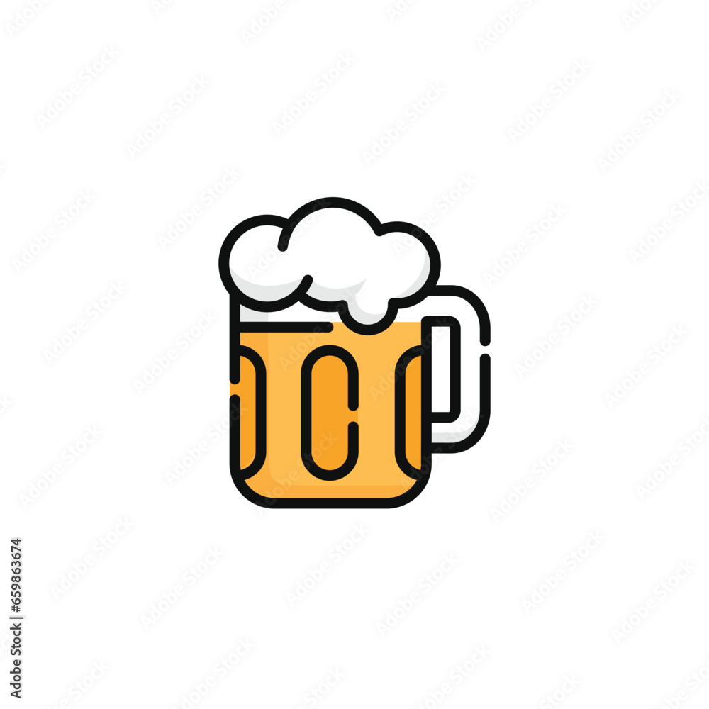 Beer vector illustration isolated on white background. Beer icon Beer vector illustration isolated on white background. Beer icon