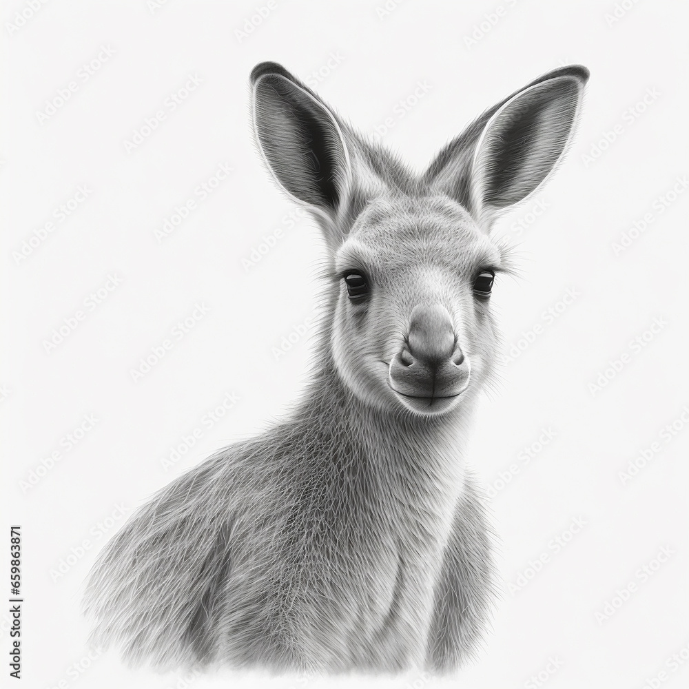 Pencil sketch drawing cute kangaroo animal pictures Pencil sketch drawing cute kangaroo animal pictures