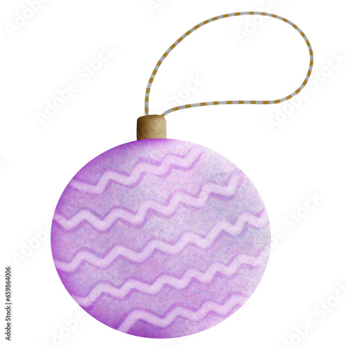 purple christmas ball