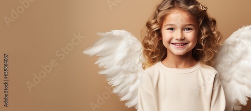 Little one in a Christmas angel attire photo