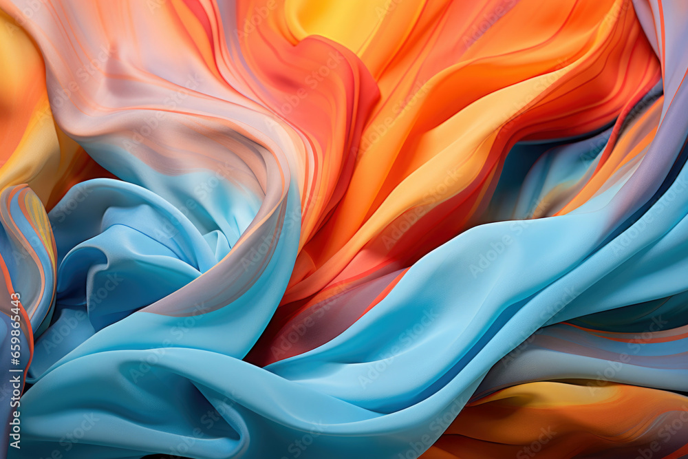 billowing fabric in bold colors billowing fabric in bold colors