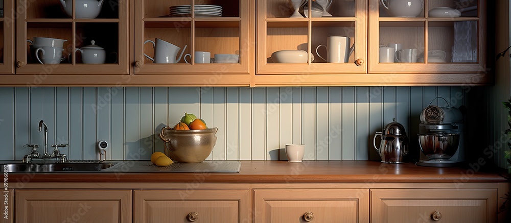 Cupboards in the kitchen can be seen Cupboards in the kitchen can be seen