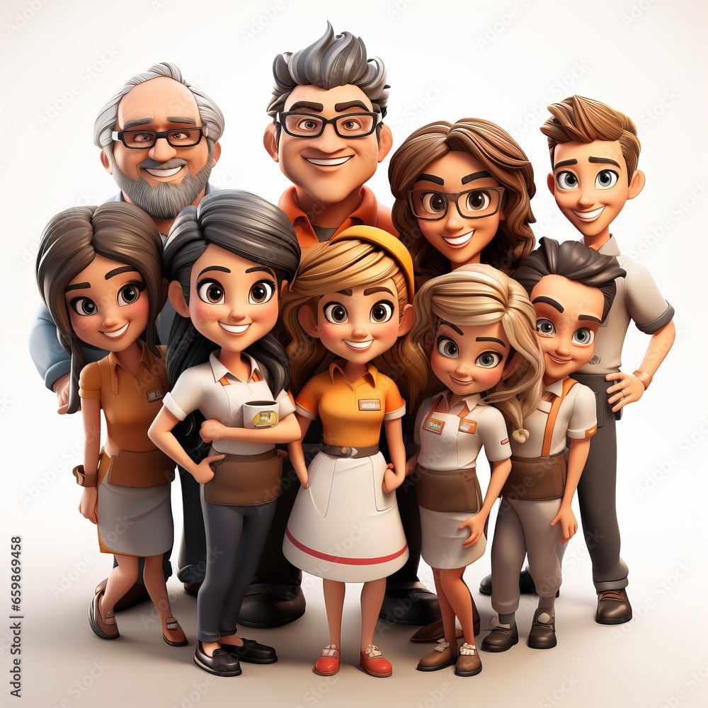 employees a group of men and women a team at work together a team of bakers cooks smile employees a group of men and women a team at work together a team of bakers cooks smile