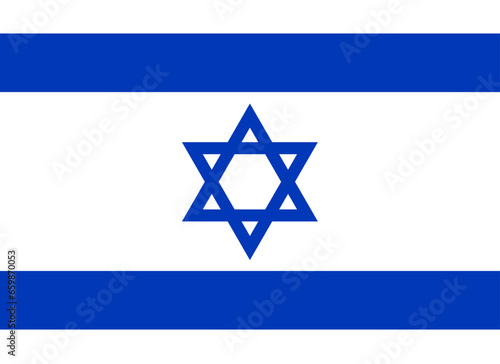 Israel flag.Israeli flag vector illustration in blue and white