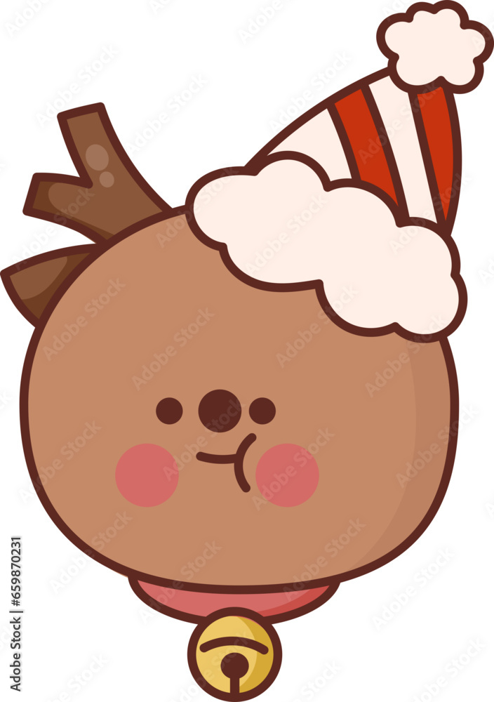 Christmas Set Cartoon Cute Little Santa Gift Holiday Decoration Illustration Christmas Set Cartoon Cute Little Santa Gift Holiday Decoration Illustration