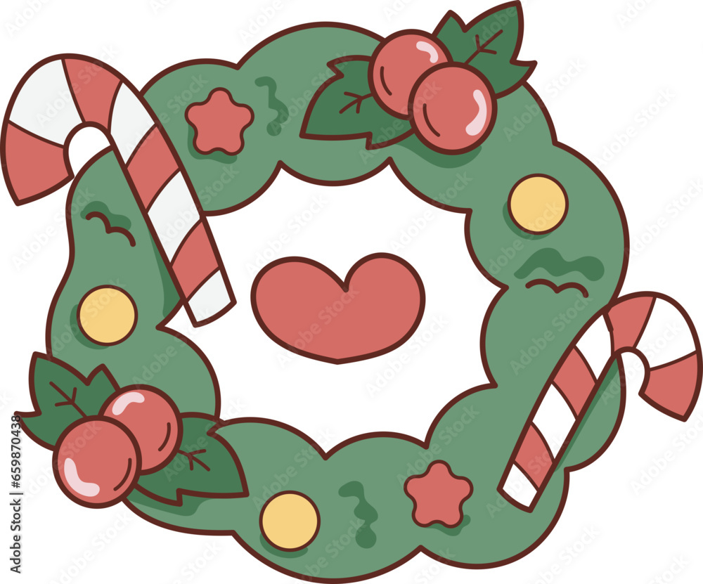 Christmas Set Cartoon Cute Little Santa Gift Holiday Decoration Illustration Christmas Set Cartoon Cute Little Santa Gift Holiday Decoration Illustration